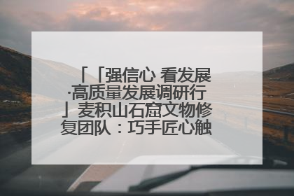 「强信心 看发展·高质量发展调研行」麦积山石窟文物修复团队：巧手匠心触摸“光阴的故事”