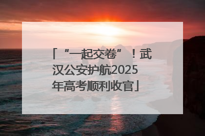 “一起交卷”！武汉公安护航2025年高考顺利收官
