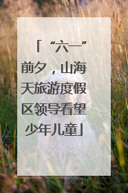 “六一”前夕，山海天旅游度假区领导看望少年儿童