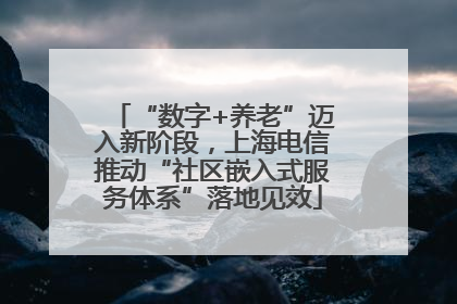 “数字+养老”迈入新阶段，上海电信推动“社区嵌入式服务体系”落地见效