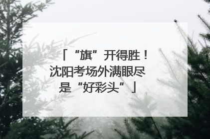 “旗”开得胜！沈阳考场外满眼尽是“好彩头”