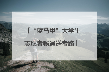 “蓝马甲”大学生志愿者畅通送考路