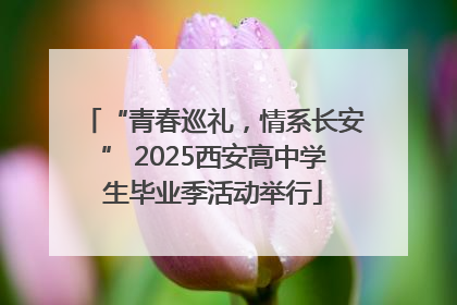 “青春巡礼，情系长安” 2025西安高中学生毕业季活动举行