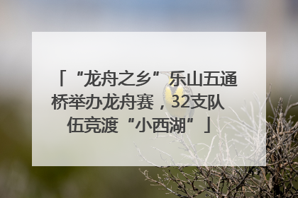 “龙舟之乡”乐山五通桥举办龙舟赛，32支队伍竞渡“小西湖”