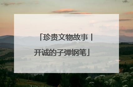 珍贵文物故事丨开诚的子弹钢笔