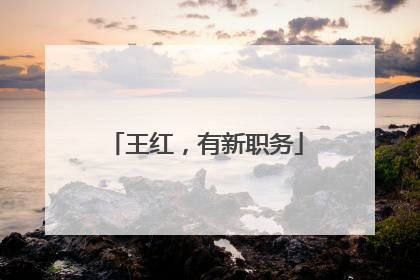 王红，有新职务