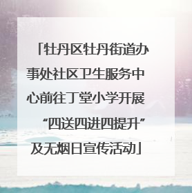 牡丹区牡丹街道办事处社区卫生服务中心前往丁堂小学开展“四送四进四提升”及无烟日宣传活动