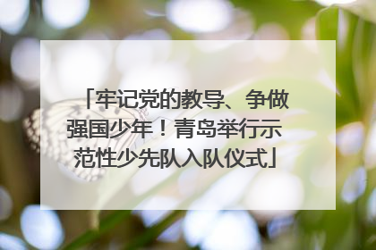 牢记党的教导、争做强国少年！青岛举行示范性少先队入队仪式