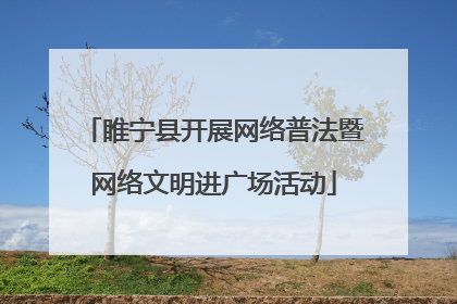 睢宁县开展网络普法暨网络文明进广场活动