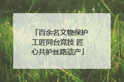 百余名文物保护工匠同台竞技 匠心共护丝路遗产