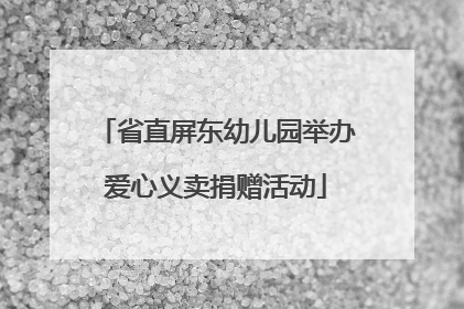 省直屏东幼儿园举办爱心义卖捐赠活动