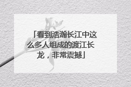 看到浩瀚长江中这么多人组成的渡江长龙，非常震撼