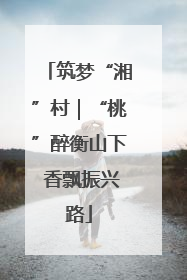 筑梦“湘”村｜“桃”醉衡山下 香飘振兴路