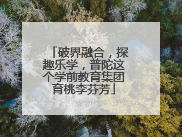 破界融合，探趣乐学，普陀这个学前教育集团育桃李芬芳