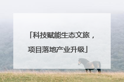 科技赋能生态文旅，项目落地产业升级