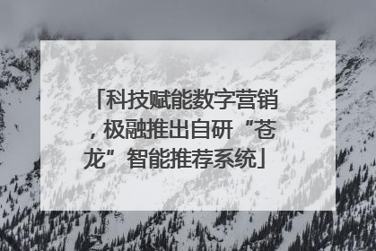 科技赋能数字营销，极融推出自研“苍龙”智能推荐系统