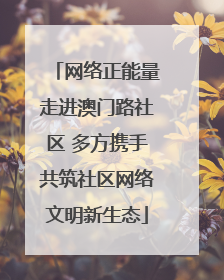 网络正能量走进澳门路社区 多方携手共筑社区网络文明新生态