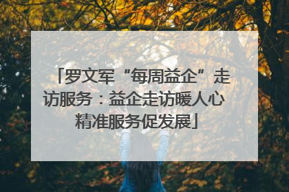 罗文军“每周益企”走访服务：益企走访暖人心 精准服务促发展
