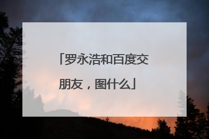 罗永浩和百度交朋友，图什么