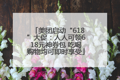 美团启动“618”大促：人人可领618元神券包 吃喝购物均可即时享受