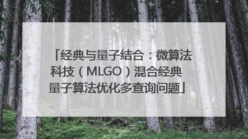 经典与量子结合：微算法科技（MLGO）混合经典量子算法优化多查询问题