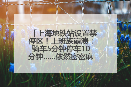 上海地铁站设置禁停区！上班族崩溃：骑车5分钟停车10分钟……依然密密麻麻无从下脚？