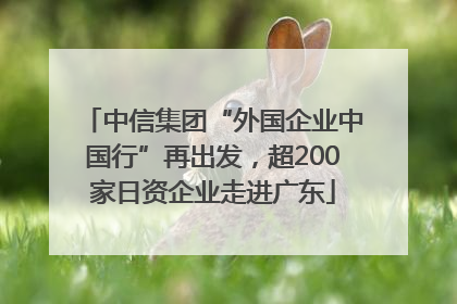 中信集团“外国企业中国行”再出发，超200家日资企业走进广东