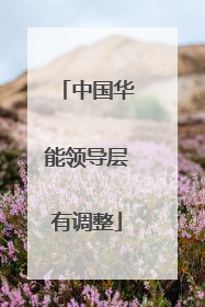 中国华能领导层有调整