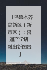 乌鲁木齐高新区（新市区）：贯通产学研 融出新图景