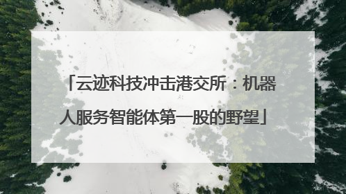 云迹科技冲击港交所：机器人服务智能体第一股的野望