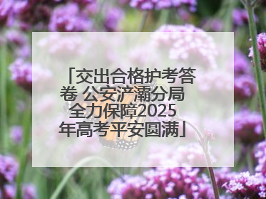 交出合格护考答卷 公安浐灞分局全力保障2025年高考平安圆满