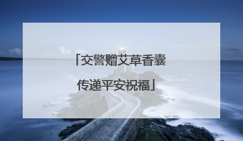 交警赠艾草香囊 传递平安祝福