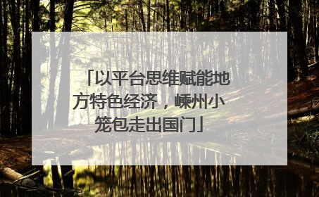 以平台思维赋能地方特色经济，嵊州小笼包走出国门