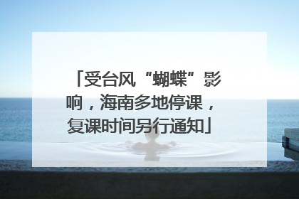 受台风“蝴蝶”影响，海南多地停课，复课时间另行通知