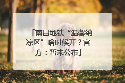 南昌地铁“温馨纳凉区”啥时候开？官方：暂未公布