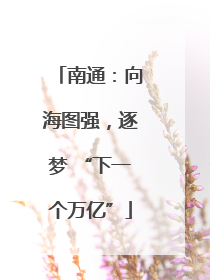 南通：向海图强，逐梦 “下一个万亿”