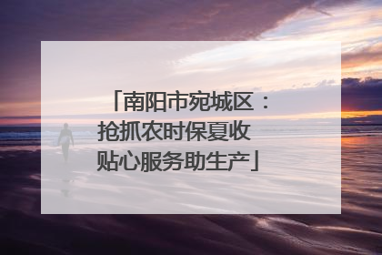 南阳市宛城区：抢抓农时保夏收 贴心服务助生产