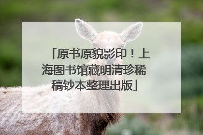 原书原貌影印！上海图书馆藏明清珍稀稿钞本整理出版