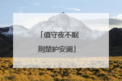 值守夜不眠 荆楚护安澜