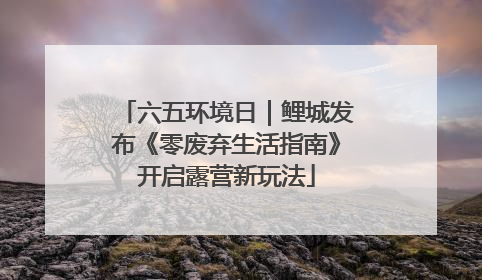 六五环境日｜鲤城发布《零废弃生活指南》开启露营新玩法