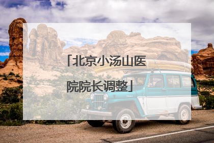 北京小汤山医院院长调整