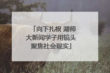 向下扎根 湖师大新闻学子用镜头聚焦社会现实