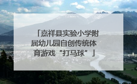 嘉祥县实验小学附属幼儿园自创传统体育游戏“打马球”
