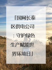 国网长泰区供电公司：守护绿色生产赋能世界环境日