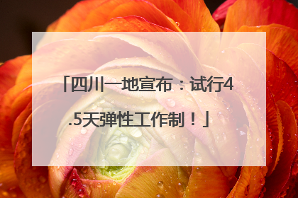 四川一地宣布：试行4.5天弹性工作制！