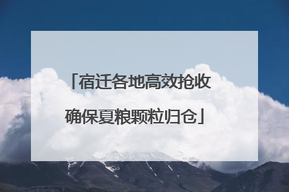 宿迁各地高效抢收 确保夏粮颗粒归仓