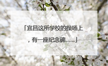 宜昌这所学校的操场上，有一座纪念碑……
