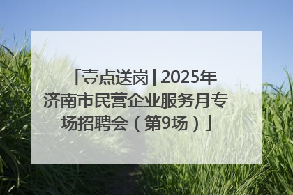 壹点送岗│2025年济南市民营企业服务月专场招聘会（第9场）
