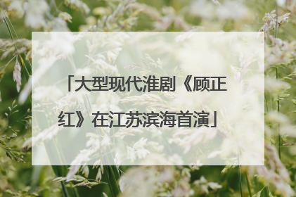 大型现代淮剧《顾正红》在江苏滨海首演