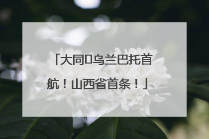 大同⇌乌兰巴托首航！山西省首条！